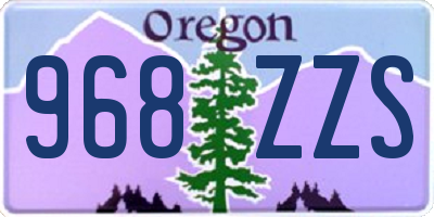 OR license plate 968ZZS