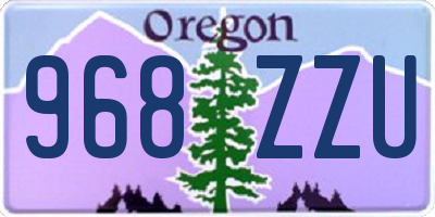 OR license plate 968ZZU