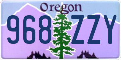 OR license plate 968ZZY