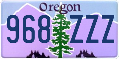 OR license plate 968ZZZ