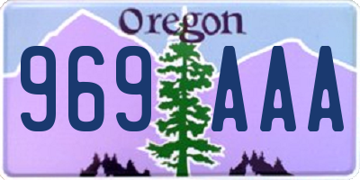OR license plate 969AAA