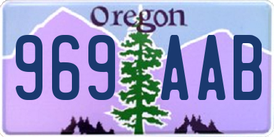 OR license plate 969AAB