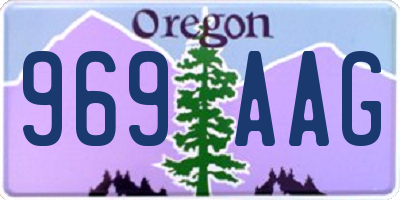OR license plate 969AAG
