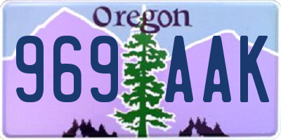 OR license plate 969AAK