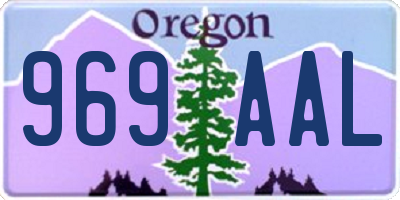 OR license plate 969AAL