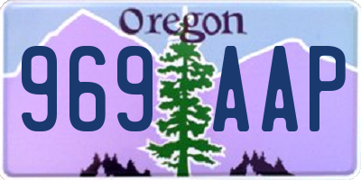 OR license plate 969AAP