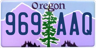 OR license plate 969AAQ