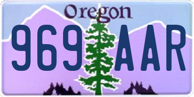 OR license plate 969AAR