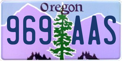OR license plate 969AAS