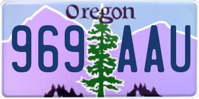 OR license plate 969AAU