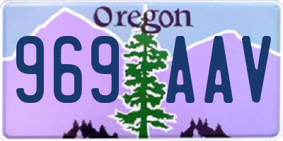 OR license plate 969AAV