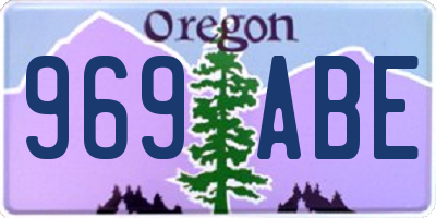 OR license plate 969ABE