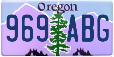 OR license plate 969ABG