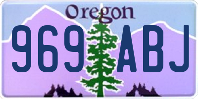 OR license plate 969ABJ