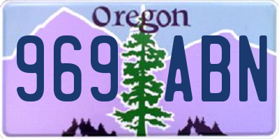 OR license plate 969ABN