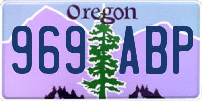OR license plate 969ABP