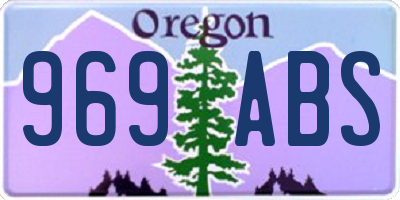 OR license plate 969ABS