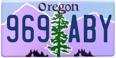 OR license plate 969ABY