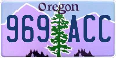 OR license plate 969ACC