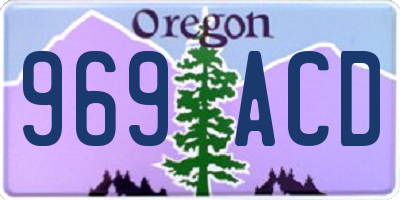 OR license plate 969ACD