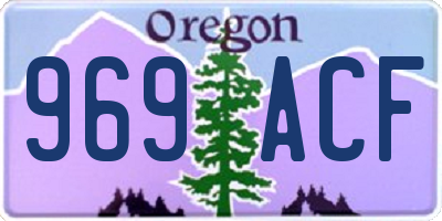 OR license plate 969ACF