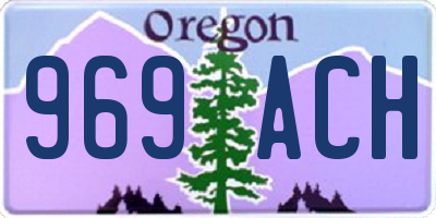 OR license plate 969ACH
