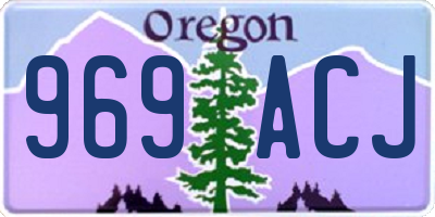 OR license plate 969ACJ