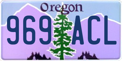 OR license plate 969ACL