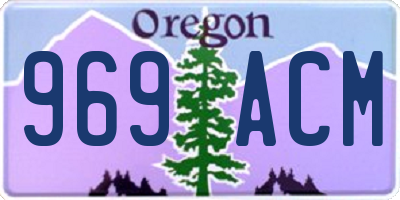 OR license plate 969ACM