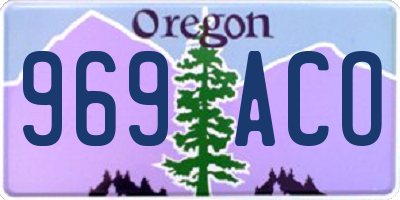 OR license plate 969ACO
