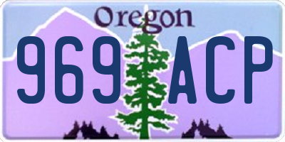 OR license plate 969ACP