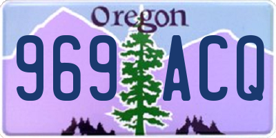 OR license plate 969ACQ