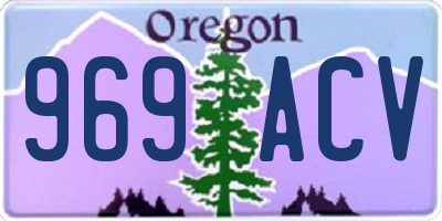 OR license plate 969ACV