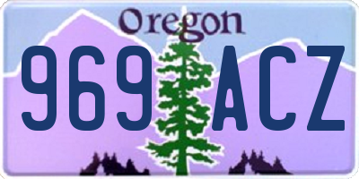 OR license plate 969ACZ