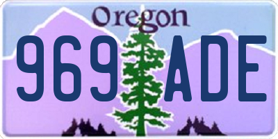 OR license plate 969ADE