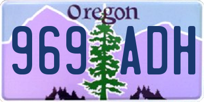 OR license plate 969ADH