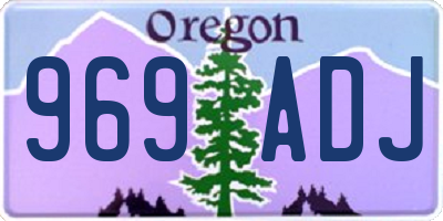 OR license plate 969ADJ