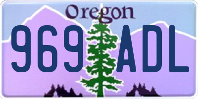 OR license plate 969ADL