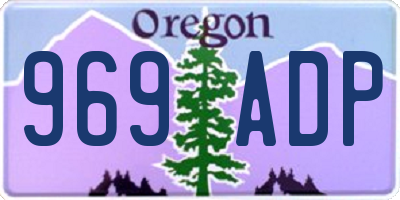 OR license plate 969ADP
