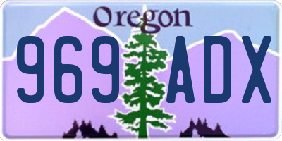 OR license plate 969ADX