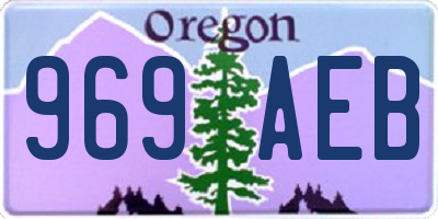 OR license plate 969AEB