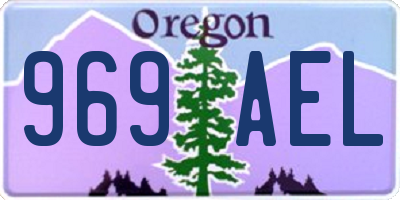 OR license plate 969AEL