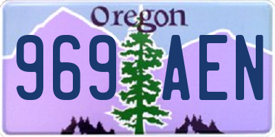 OR license plate 969AEN