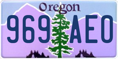 OR license plate 969AEO