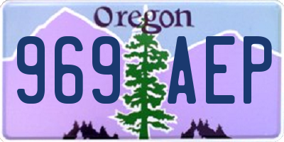 OR license plate 969AEP