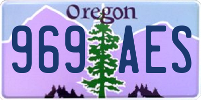 OR license plate 969AES