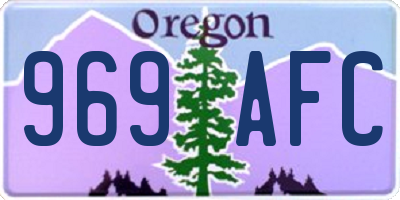 OR license plate 969AFC