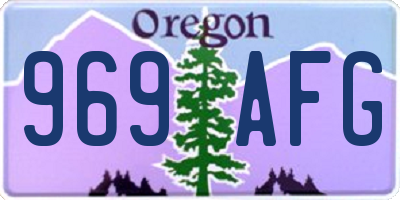OR license plate 969AFG