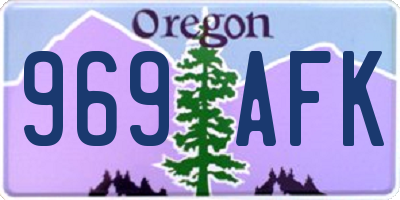 OR license plate 969AFK