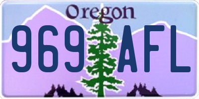 OR license plate 969AFL